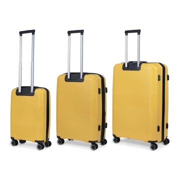 Set trolere TravelZ Swinger, polipropilena, cifru TSA, 4 roti duble, 3 piese, galben - Img 3