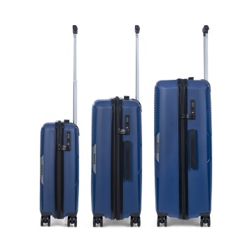 Set trolere TravelZ Swinger, polipropilena, cifru TSA, 4 roti duble, 3 piese, albastru - Img 8