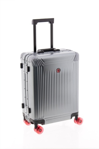 Troler Cabină din Aluminiu Gladiator Luma 55x40x23 cm, Cifru TSA, 4 Roți Duble, Antracit - Img 7