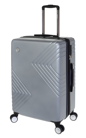 Troler Cabina, Diplomat, ABS, 4 Roti Duble, Cifru TSA, TD211- S, Argintiu