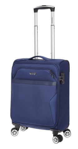 Troler Cabina, Diplomat, Poliester, 4 Roti Duble, Cifru TSA, ZC 998 - 55 cm, Bleumarin