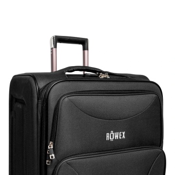 Troler Cabină Extensibil 52x36x20 cm Rowex Prime, Poliester, Cifru, Negru - Img 4