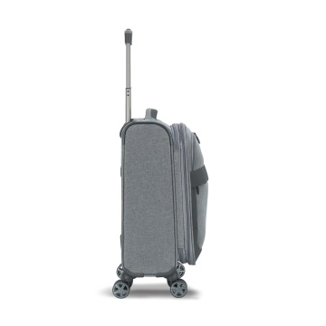 Troler Cabină Extensibil 55x35x20 cm Lee Cooper, Poliester, 4 Roti Duble, LC33503, Gri - Img 17