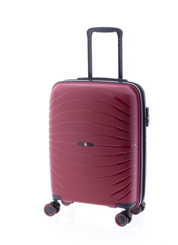 Troler Cabina Extensibil Gladiator Kick Off MG 3410, Polipropilena, 4 Roti Duble, 55 cm, Rosu RESIGILAT