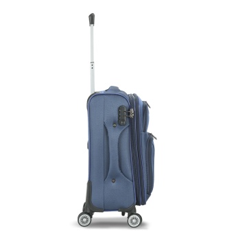Troler cabină extensibil Madisson, 55x35x20/25 cm, poliester, 4 roți duble, cifru, SW55104, bleumarin - Img 23