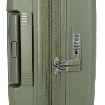 Troler Cabina extensibil Stratic S Straw T, 55x39x23 cm, Verde olive - Img 3