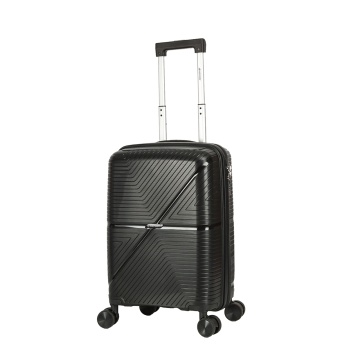 Troler cabina Madisson SW42103, polipropilena, cifru, 4 roti duble, 55 cm, negru