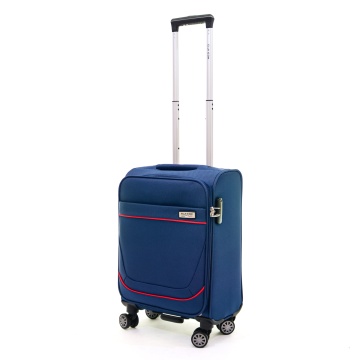 Troler Cabina Poliester 4 Roti Duble Ella Icon Petra Textil 2604 - 55 cm Bleumarin