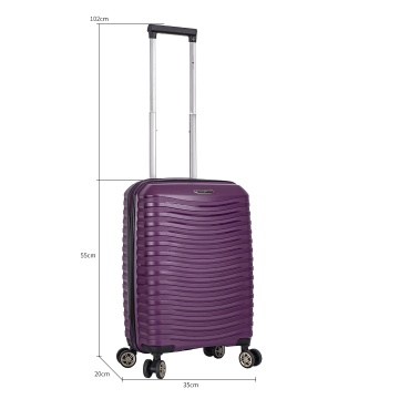 Troler cabina Snowball SW43803, polipropilena, cifru TSA, 4 roti duble, 55 cm, mov - Img 3