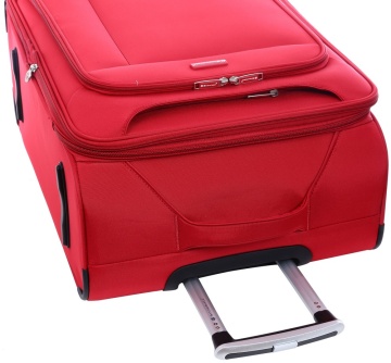 Troler Cabina Snowball SW87303, Fermoar Antifurt, 4 Roti Duble, Nylon, Cifru TSA, 55 cm, Rosu - Img 4