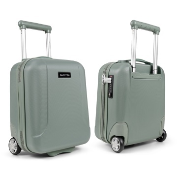 Troler cabina XS CarryOn Skyhopper Underseat, 40×30×20 cm, bagaj de mana Wizz Air, policarbonat, 19 L, cifru TSA, verde - Img 6