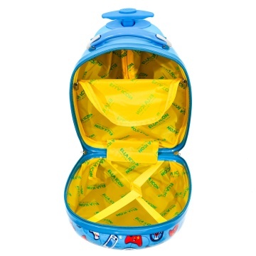 Troler Copii ABS/Policarbonat 2 Roti Ella Icon Joystick 46 x 30 x 24 cm Albastru - Img 2