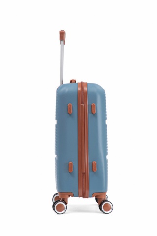 Troler de Cabină Aventor, 55x35x20 cm, ABS, Cifru, 4 roți duble 360°, 32 L, AV107, Albastru - Img 15