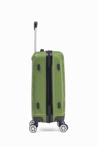 Troler de cabina Aventor AV104, 55x36x22 cm, bagaj de mana, 100%ABS, cifru, 4 roti duble 360°, verde - Img 15