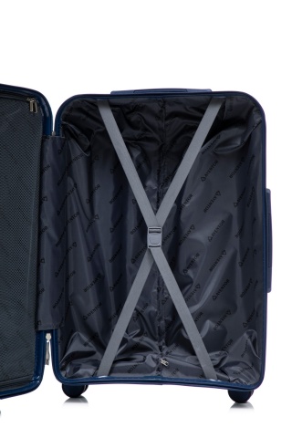 Troler de cabină Aventor AV106, 55x38x21.5 cm, polipropilenă, bagaj de mână, cifru TSA, 4 roți duble 360°, bleumarin - Img 3