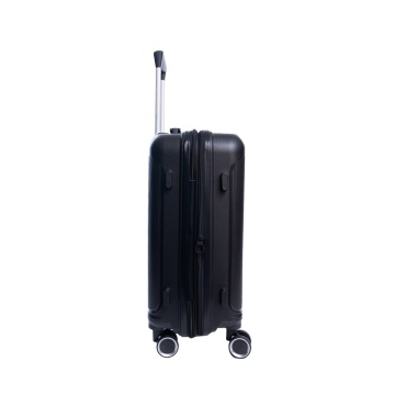 Troler de cabina extensibil Aventor AV101, 55x36x21.5 cm, bagaj de mana, polipropilena, +20% capacitate, fermoar antifurt, cifru TSA, negru - Img 10