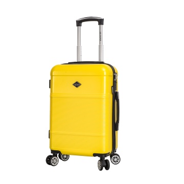 Troler de cabina Lee Cooper LC32203, policarbonat, 4 roti duble, cifru, 55 cm, galben - Img 3