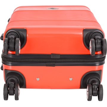 Troler de cabina Lee Cooper LC32203, policarbonat, 4 roti duble, cifru, 55 cm, rosu - Img 11