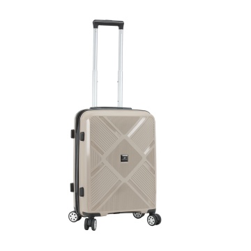 Troler de cabina Madisson SW53103, 55x38x21 cm, bagaj de mana, 100% polipropilena, cifru, 4 roti 360°, auriu