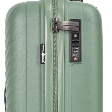 Troler de cabina Snowball SW47203, polipropilena, fermoar antifurt, cifru TSA, 4 roti duble, 55 cm, verde inchis - Img 7