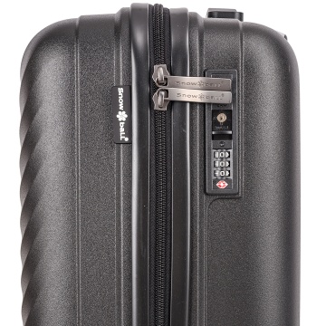 Troler de cabina Snowball SW47203, polipropilena, fermoar antifurt, cifru TSA, 4 roti duble, 55 cm, negru - Img 6