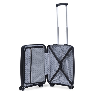 Troler de cabina TravelZ Swinger, polipropilena, cifru TSA, 4 roti duble, 55 cm, negru - Img 2