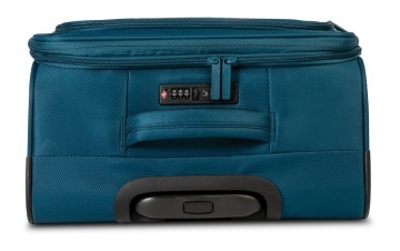 Troler de cabină Worldpack Bern F10508, 55x37x24 cm, bagaj de mână, poliester, cifru TSA, 4 roți duble, turcoaz - Img 3