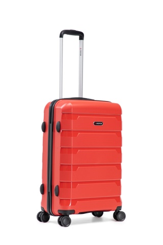 Troler Mare Aventor, 76.5x51.5x29.5 cm, Polipropilenă, Cifru TSA, 4 Roți Duble 360°, AV109, Roșu - Img 14
