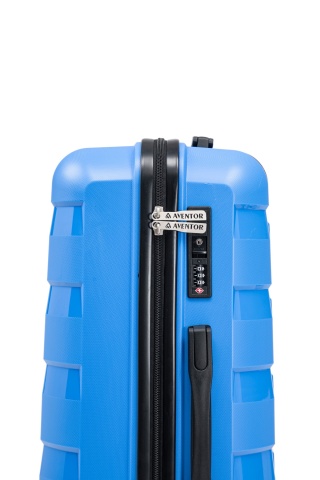 Troler Mare Aventor, 76.5x51.5x29.5 cm, Polipropilenă, Cifru TSA, 4 Roți Duble 360°, AV109, Albastru - Img 7