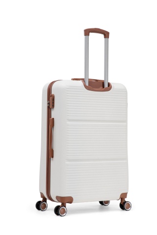 Troler Mare Aventor, 77x47x28 cm, ABS, Cifru, 4 Roți Duble 360°, 91 L, AV107, Alb - Img 12