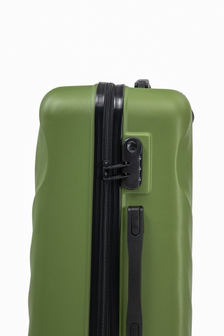 Troler mare Aventor AV104, 76x49x29 cm, bagaj de cala, 100%ABS, cifru, 4 roti duble 360°, verde - Img 5