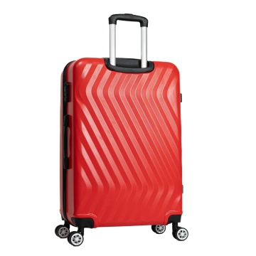 Troler mare Aventor AV104 rosu, 76x49x29 cm, vedere din spate, material ABS