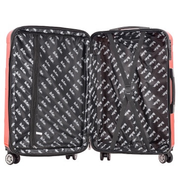 Troler mare extensibil Lee Cooper LC32203, policarbonat, 4 roti duble, cifru, 77 cm, rosu - Img 2