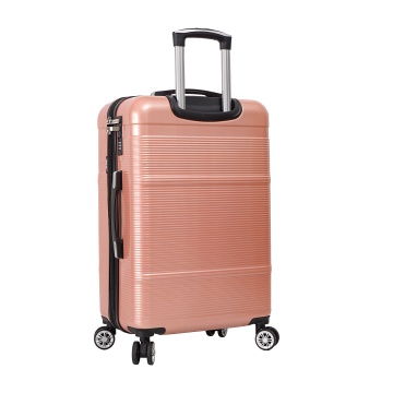 Troler mare extensibil Lee Cooper LC32203, policarbonat, 4 roti duble, cifru, 77 cm, rose - Img 6