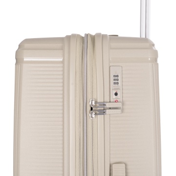 Troler Mare extensibil Stratic L Straw T, 76x51.5x30.5 cm, Bej - Img 3