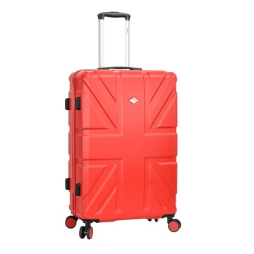 Troler Mare Lee Cooper London, ABS, 4 Roti Duble, Cifru, 76 cm, Argintiu - Img 6