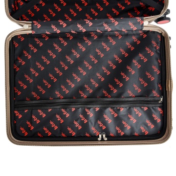 Troler Mare Lee Cooper London, ABS, 4 Roti Duble, Cifru, 76 cm, Auriu - Img 4