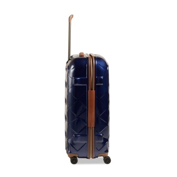 Troler Mare Policarbonat/Piele Naturala Stratic Leather and More L - 76 cm Albastru - Img 4
