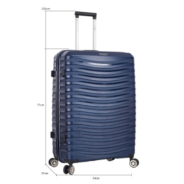 Troler mare Snowball SW43803, polipropilena, cifru TSA, 4 roti duble, 77 cm, bleumarin - Img 3