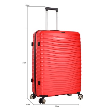 Troler mare Snowball SW43803, polipropilena, cifru TSA, 4 roti duble, 77 cm, rosu - Img 3