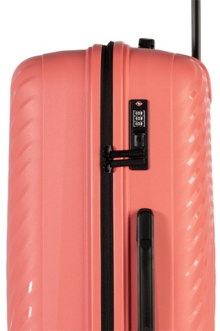 Troler Mare Worldpack MAUI, F10520, 75 cm, Polipropilenă, Cifru TSA, 4 Roți Duble 360°, Coral - Img 3