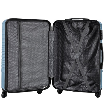 Troler Mediu 67x43x26 cm Madisson, ABS, Cifru, 4 Roți Duble, SW44603, Alb - Img 2