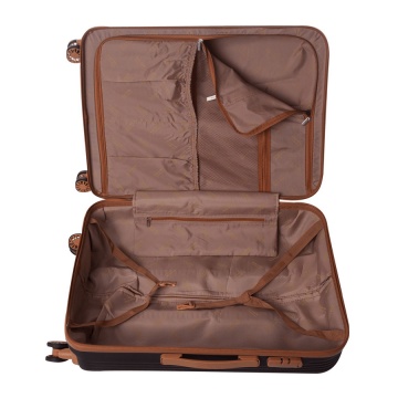 Troler Mediu ABS 4 Roti Duble ELLA ICON STYLE 1158-70 cm Maro - Img 2