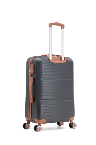 Troler Mediu Aventor, 67x41x25.5 cm, ABS, Cifru, 4 Roți Duble 360°, 61 L, AV107, Negru - Img 11