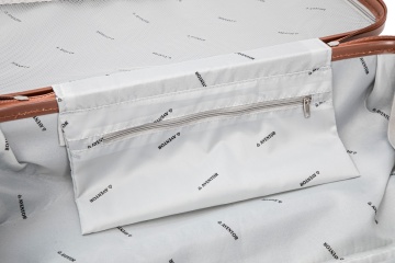 Troler Mediu Aventor, 67x41x25.5 cm, ABS, Cifru, 4 Roți Duble 360°, 61 L, AV107, Alb - Img 12