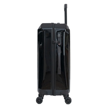 Troler mediu Aventor AV103, policarbonat, 67x43x25 cm, bagaj de cala, folie de protectie, cifru TSA, negru - Img 3