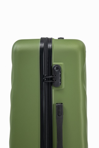Troler mediu Aventor AV104, 67x43x25 cm, bagaj de cala, 100%ABS, cifru, 4 roti duble 360°, verde - Img 5