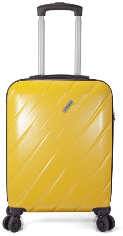 Troler mediu Benzi BZ 5787, ABS, cifru TSA, 4 roti duble, 66 cm, galben mustar