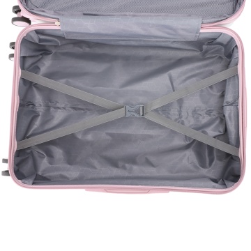 Troler Mediu Extensibil 66x42x27 cm Madisson, Fermoar Antifurt, Policarbonat, SW65203, Roz/Alb - Img 9