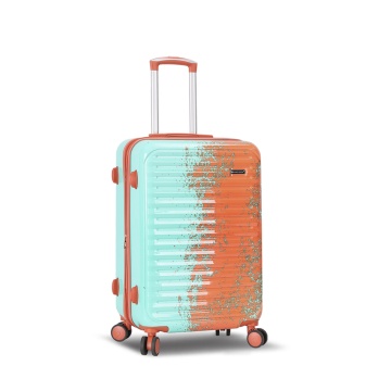 Troler Mediu Extensibil 66x42x27 cm Madisson, Fermoar Antifurt, Policarbonat, SW65203, Portocaliu/Turcoaz - Img 14